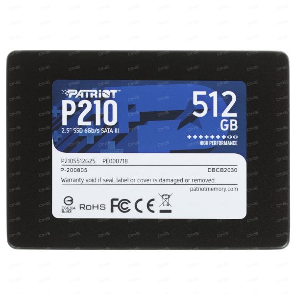 512 GB 2.5" SATA drive Patriot Memory P210 [P210S512G25]