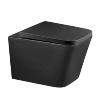 Унитаз подвесной HOME безободковый, сиденье микролифт, черный матовый IOTR2216