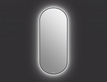 Зеркало Cersanit ECLIPSE smart 50*122 с подсветкой, овальное, черная рамка