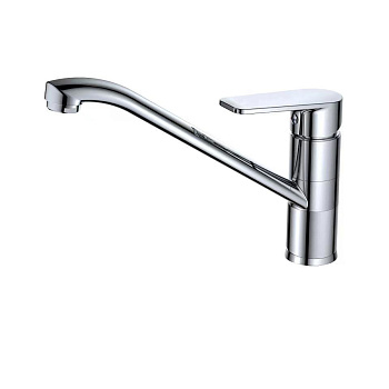 Смеситель для кухни Aquanika Basic AQB4236CR однорычажный с поворотным изливом, хром