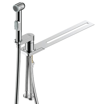 Смеситель c гигиенич.душем Rossinka,устанавливаемый на унитаз X25-56,хром