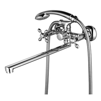 Смеситель Lemark Виста универсальный с плоским поворотным изливом 300 мм, LM7651C, хром