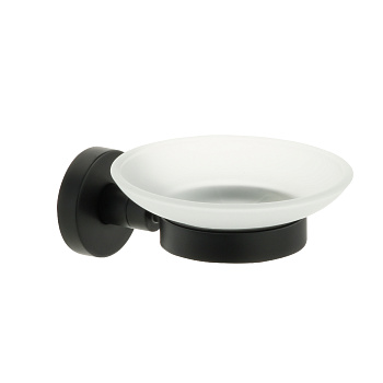 Мыльница стекло Fixsen COMFORT BLACK FX-86008 черная