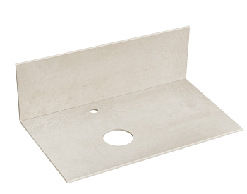 Столешница (+панель) на раковину Акватон Мишель 80, белый софт/дуб эндгрейн