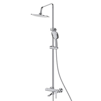 Душевая система Aquanika Logic AQL2334CR с поворотным изливом для ванны, хром