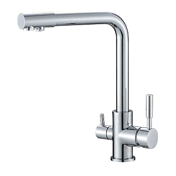 Смеситель для кухни Aquanika Comfort AQC08CR однорычажный с переключением на питьевую воду, хром