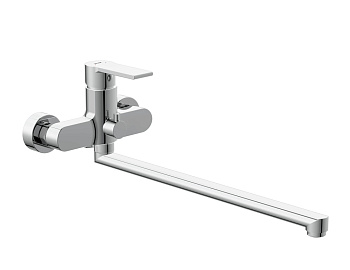 Смеситель Cersanit для ванны BRASKO с длинным изливом однорычажный, хром