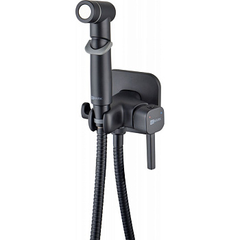 Смеситель с гигиен.душем,встраиваемый Lemark  Solo, LM7165BL,черный 