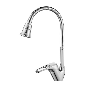 Смеситель для кухни Rossinka, с гибким изливом B35-26,хром