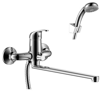 Смеситель для ванны Rossinka одноручный(35мм),с плоским изливом,350мм Y35-32 хром