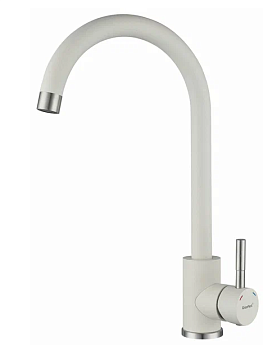 Смеситель для кухни GranFest QUARZ, белый