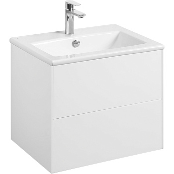 Тумба под раковину подвесная Акватон Сохо 58,8. Белый глянец