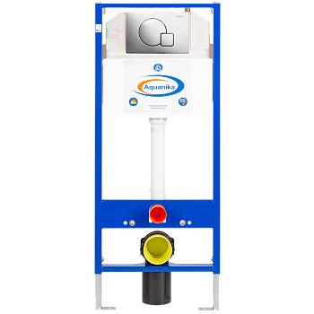 Инсталляция Aquanika Basic 10.702.450.02.10 для подвесного унитаза с клавишей смыва хром