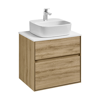 Тумба под раковину Акватон Либерти 60,подвесная, дуб эльвезия
