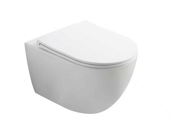 Унитаз подвесной круглый HOME безободковый, сиденье микролифт, белый глянец IOTR2210R