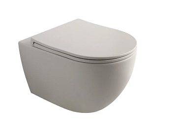 Унитаз подвесной круглый HOME безободковый, сиденье микролифт,бежевый матовый IOTR2210R-U43