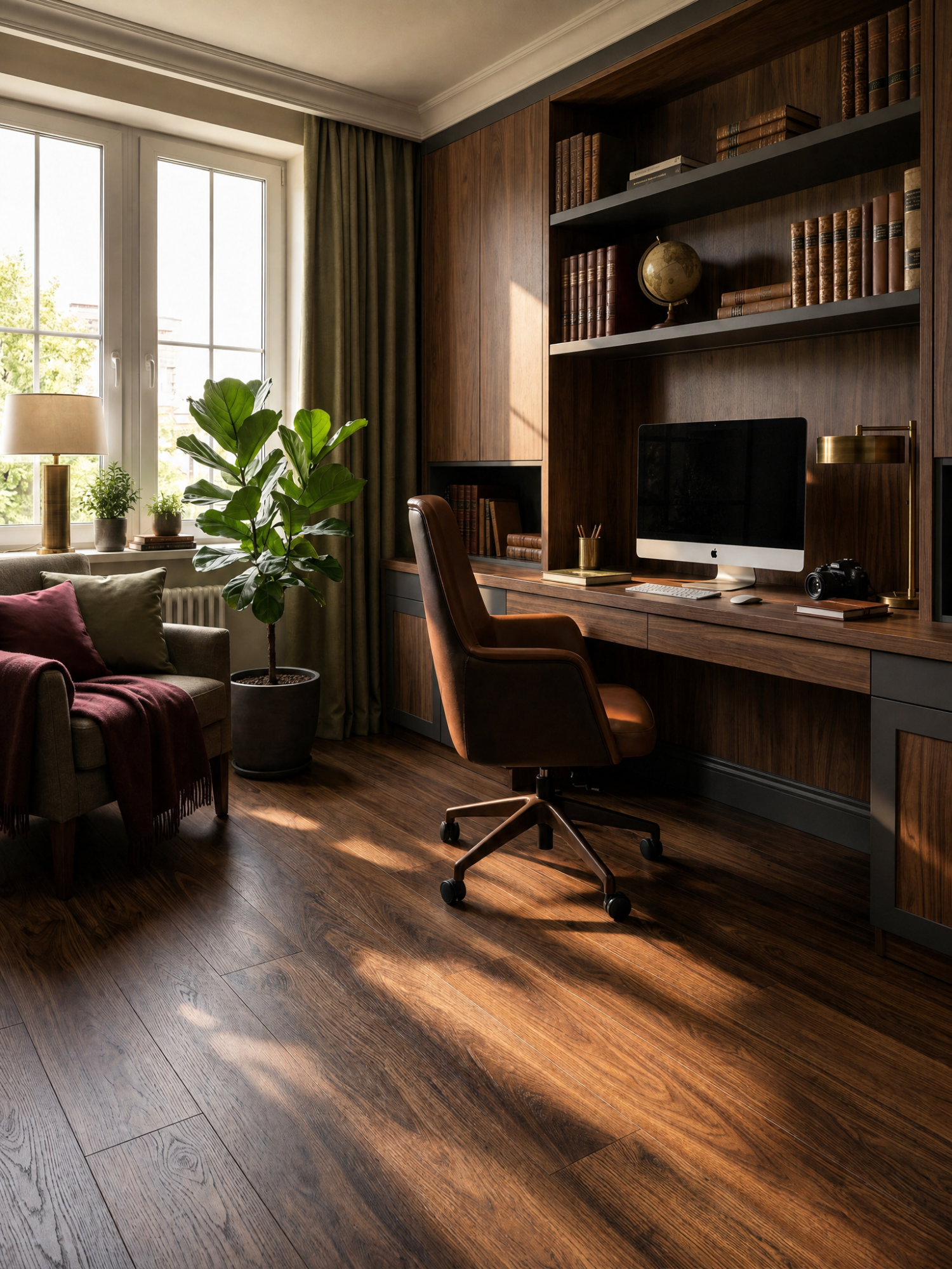 Ламинат Quick-Step Perspective Wood PW1043 Доска ореховая промасленная 1380х156х9 мм (1,507 м.кв/уп)