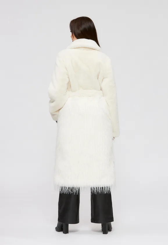 Фото Шуба из эко норки и отделкой эко страус - 9