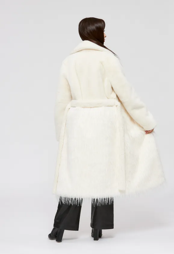 Фото Шуба из эко норки и отделкой эко страус - 7