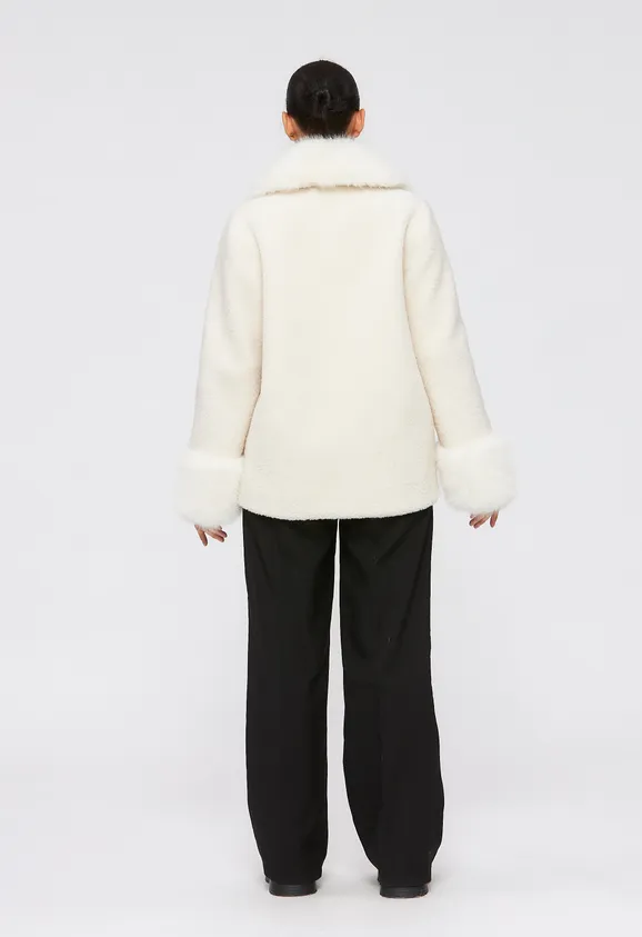 Фото Пальто из натуральной шерсти белое - 8