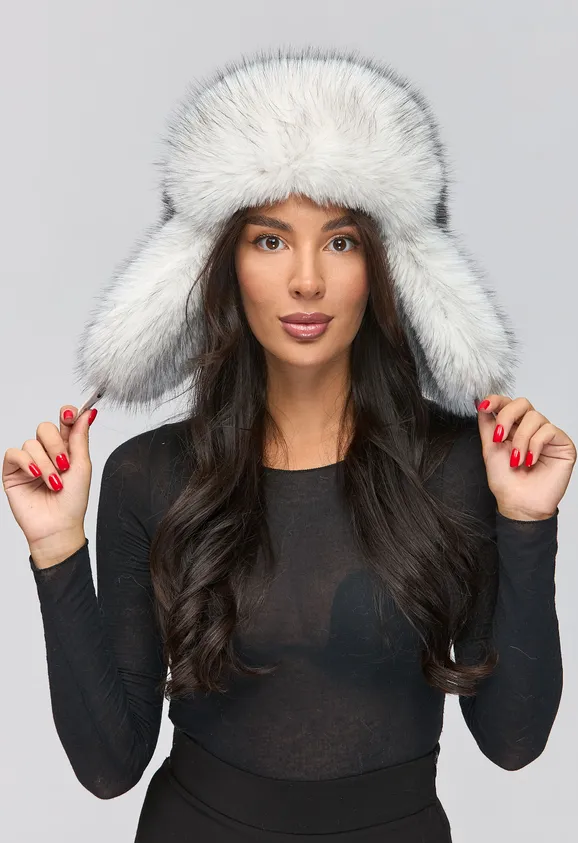 Фото Ушанка Белый Мрамор - 3
