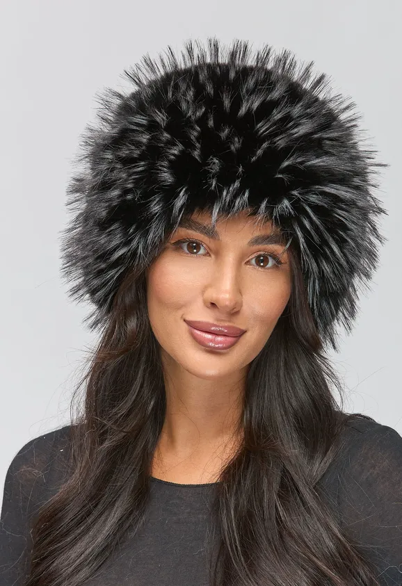 Фото Кубанка Шарик Черно-Белые Перья - 3