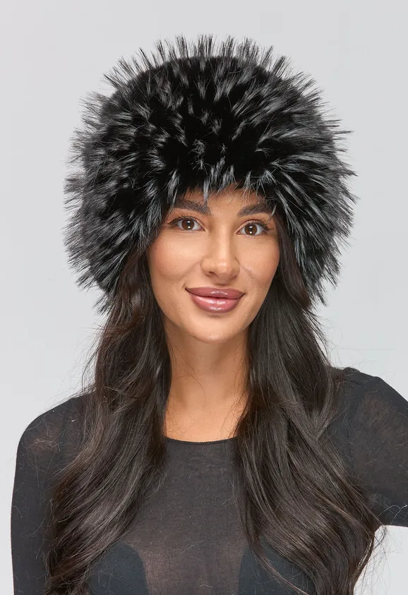 Фото Кубанка Шарик Черно-Белые Перья - 1