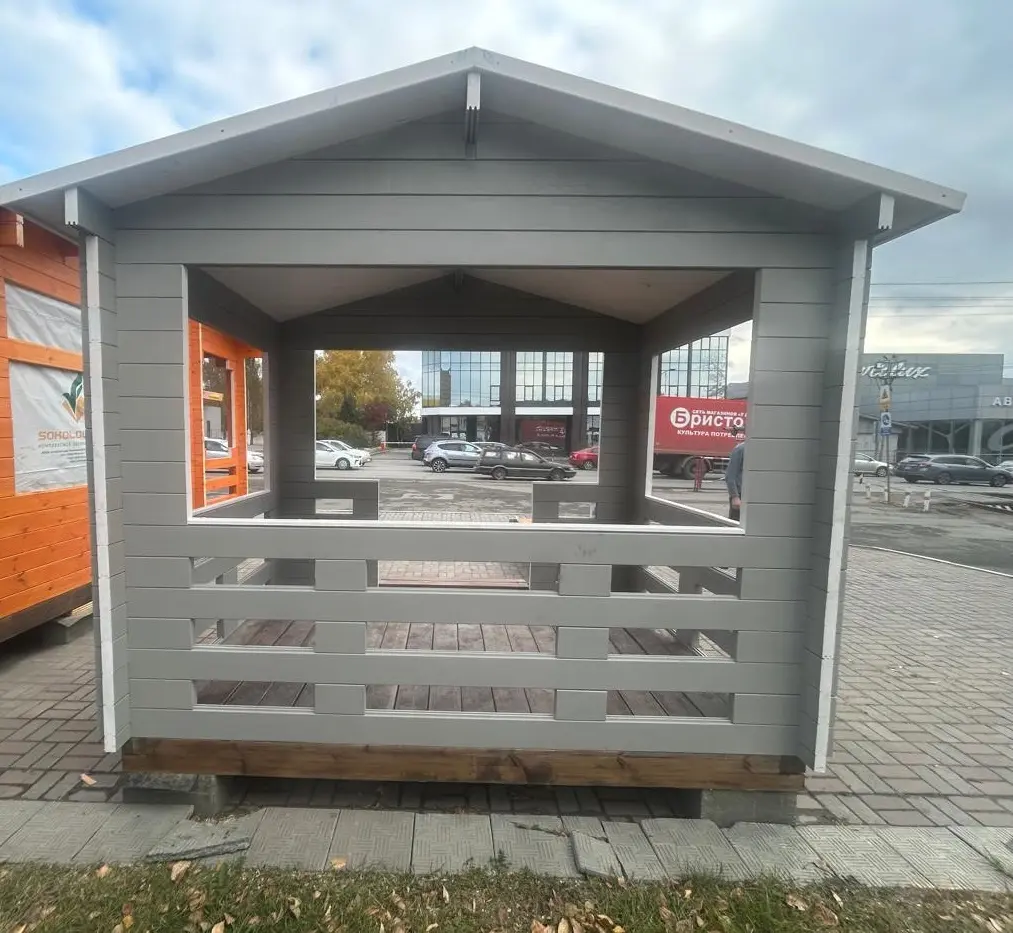 Беседка из мини-бруса 2×3 м