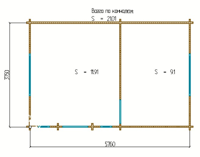 Дачный дом «Эдем» 4×6 м