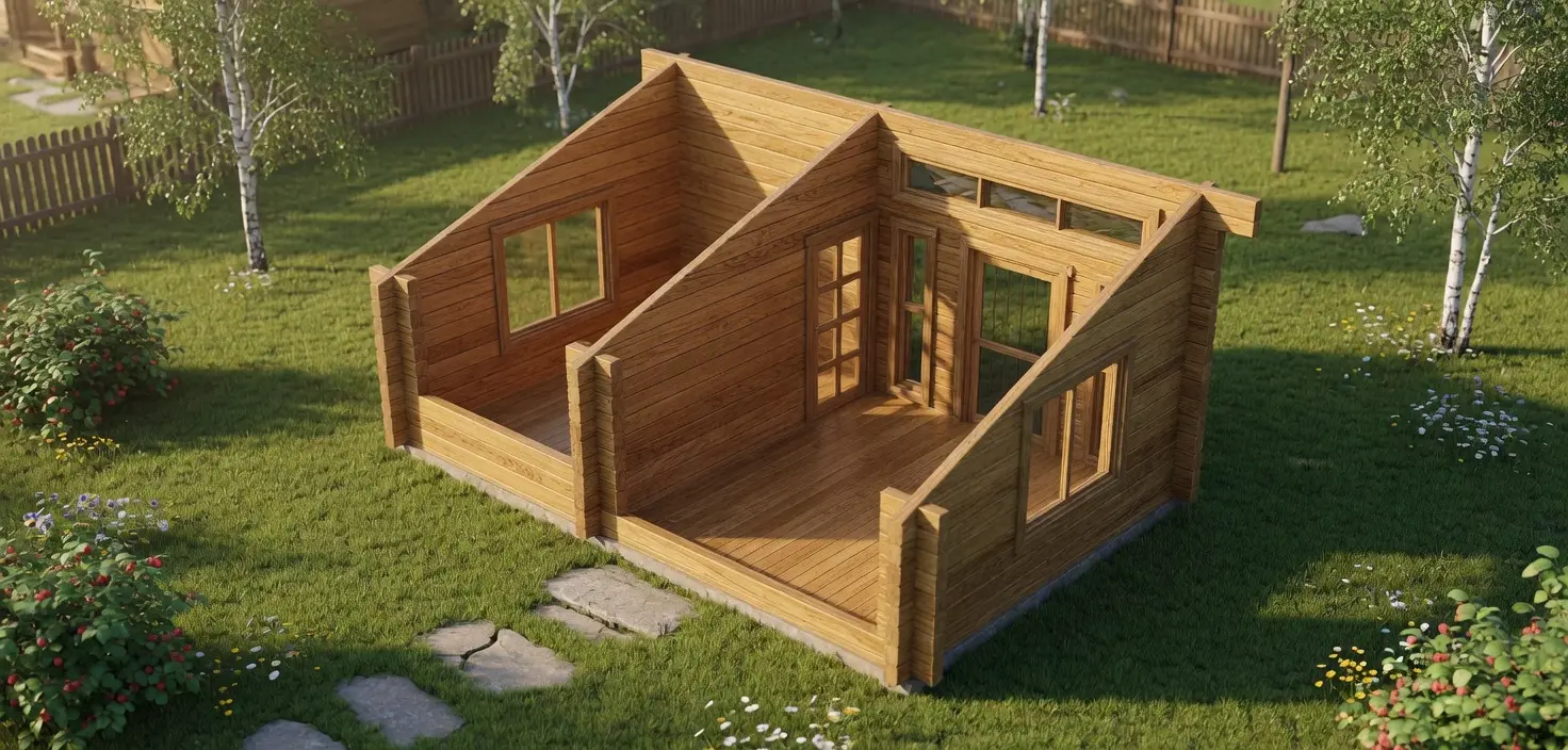 Дачный дом «Эдем» 4×6 м