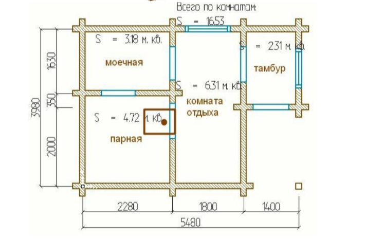 Баня из профилированного бруса «В гостях у Бабы Бани»