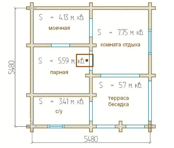 Баня из профилированного бруса «До и после пара»
