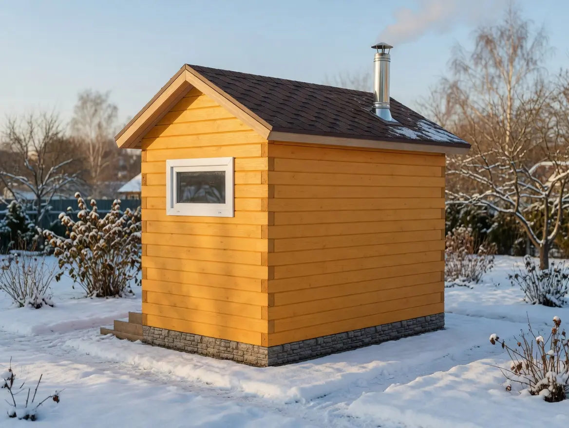Баня из строганного бруса 2×3,5 м