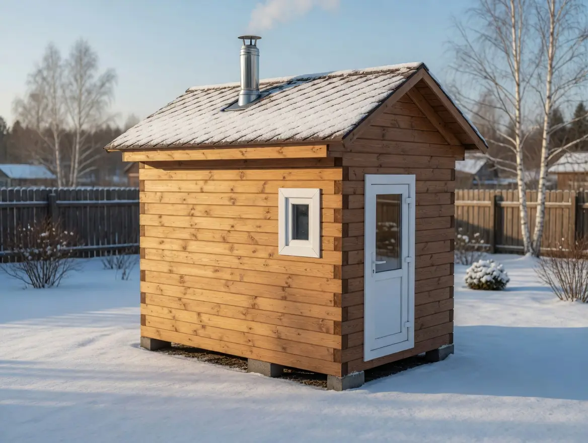 Баня из строганного бруса 2×3 м