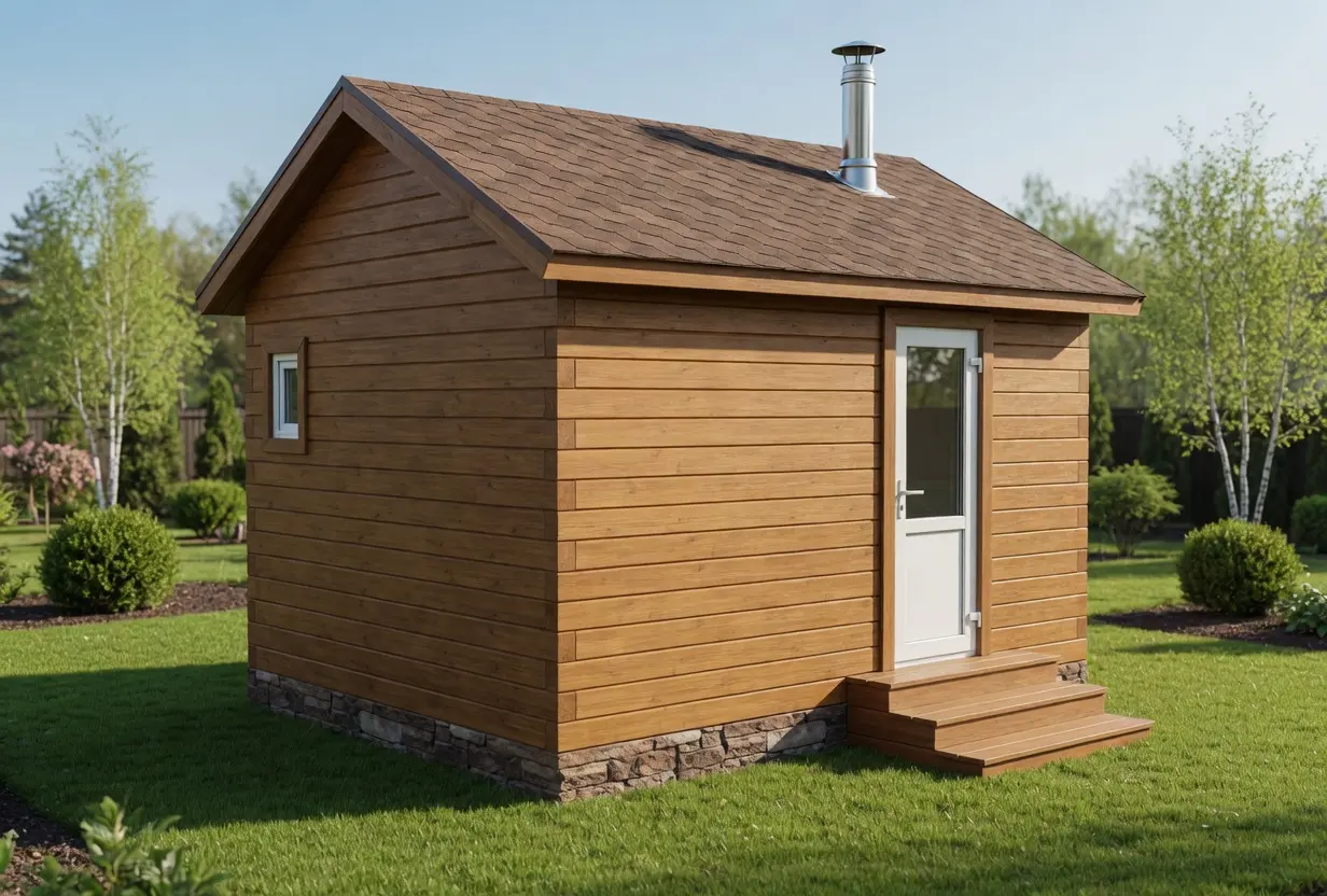 Баня из строганного бруса 3×4 м