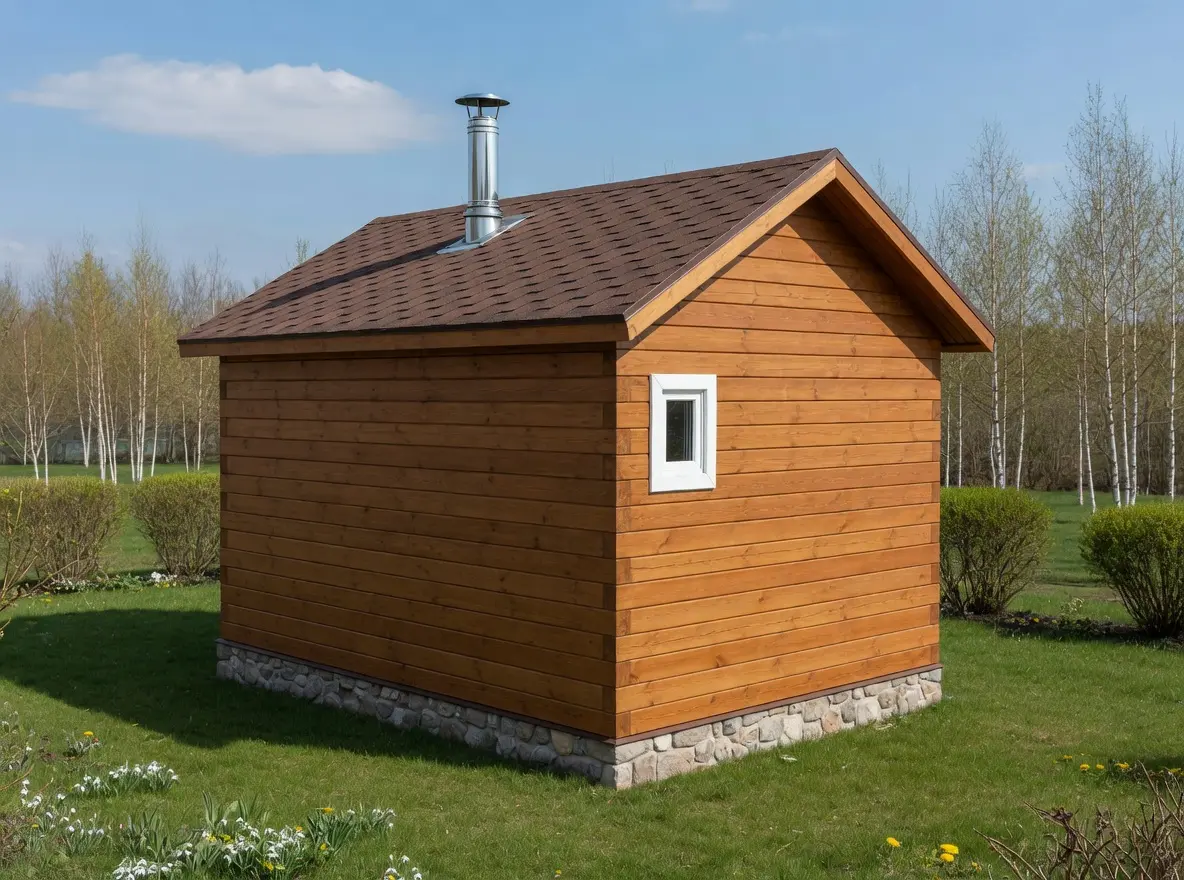 Баня из строганного бруса 3×4 м