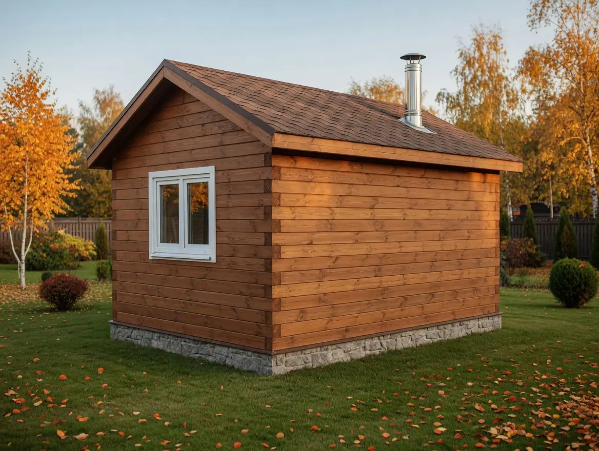 Баня из строганного бруса 3×5 м