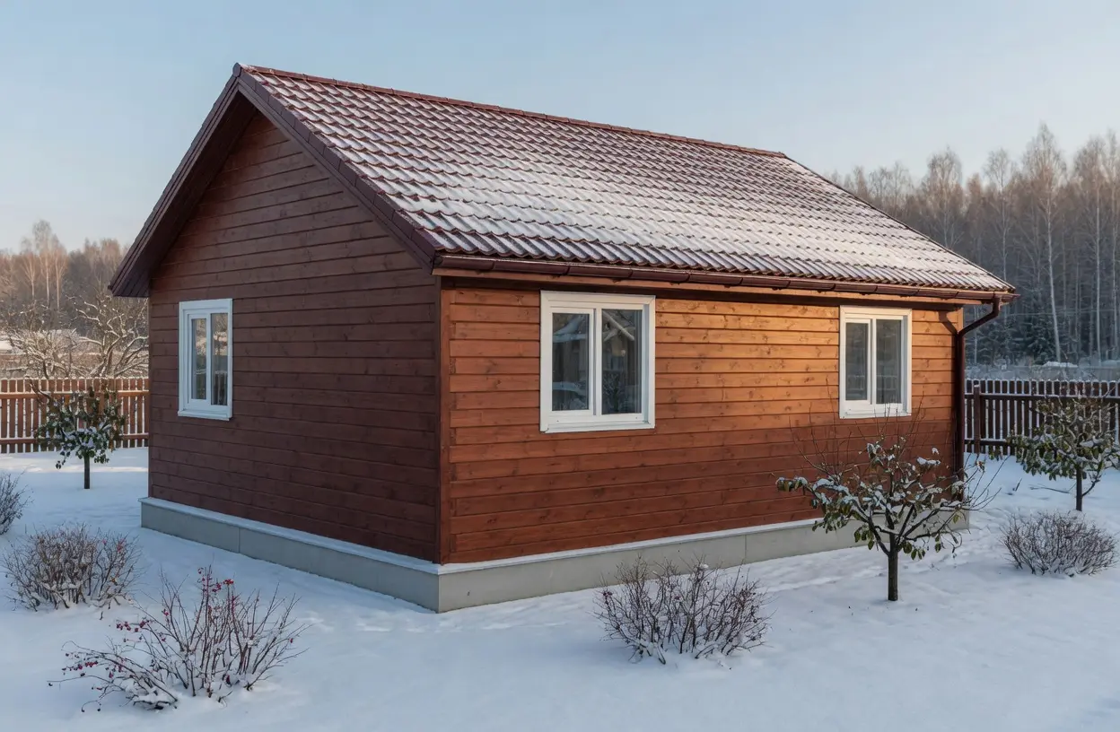Дом из строганного бруса 6×8 м