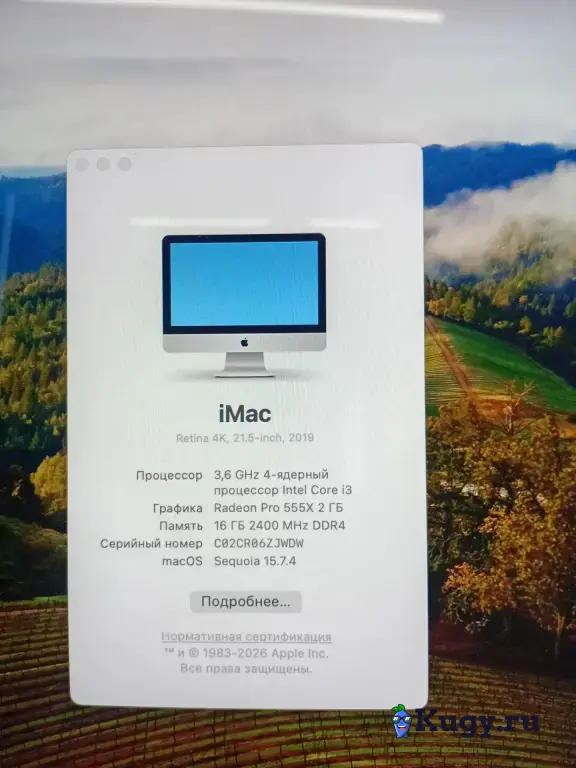 IMAC retina 4k 21,5 inch 2019 16 Гб ОЗУ