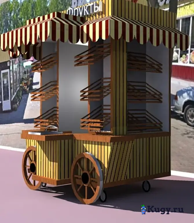 Телега - киоска для продажи фрукты - овощи