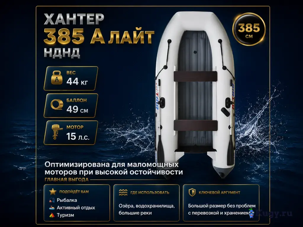 Моторная лодка Хантер 335 А Лайт НДНД