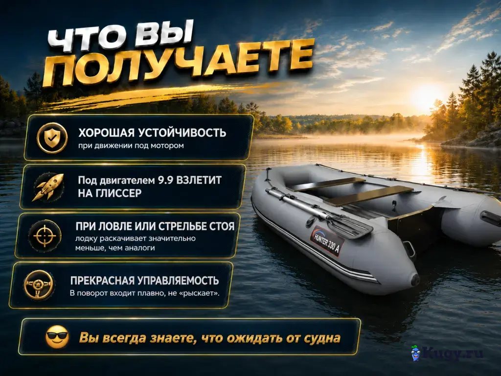 Надувная лодка Хантер 330 А НДНД