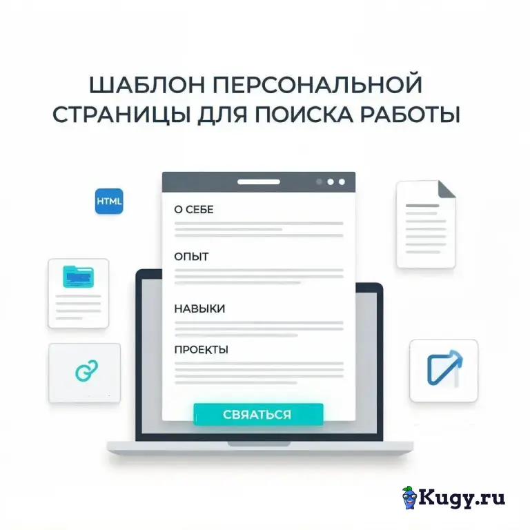 Шаблон персональной страницы для поиска работы.