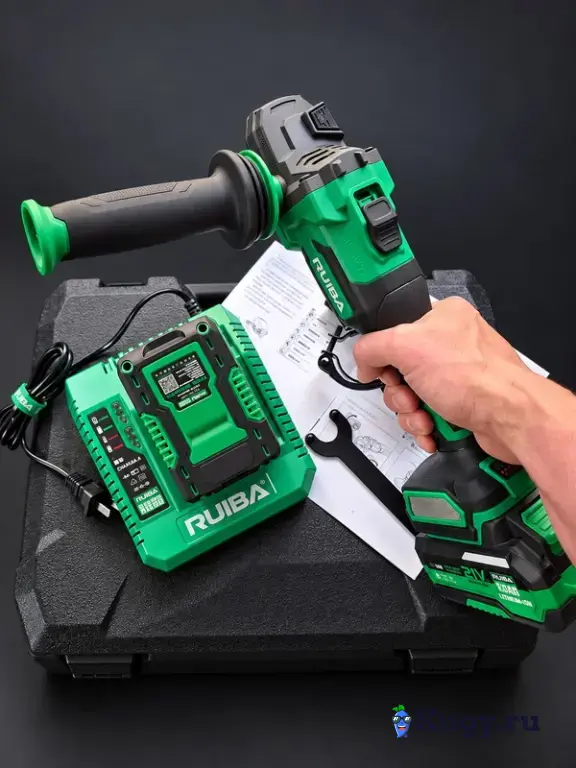 RUIBA JM-125A УШМ 125 мм, 2×4 А·ч