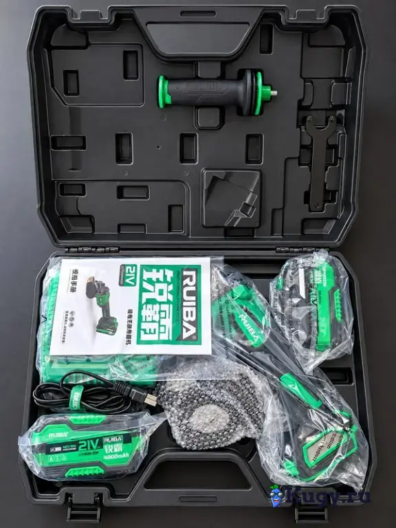 RUIBA JM-125A УШМ 125 мм, 2×4 А·ч