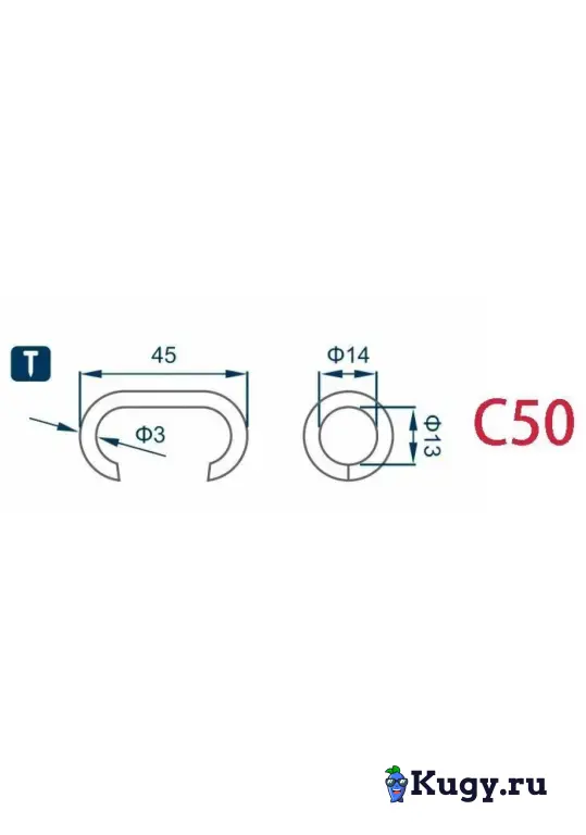 Скоба (Клипса, Кольца) для габионов CR30/45 (CL50, 11G40)