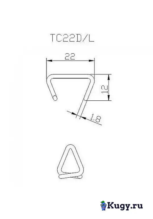 Скоба обжимная SR15 (HR22, CL22)