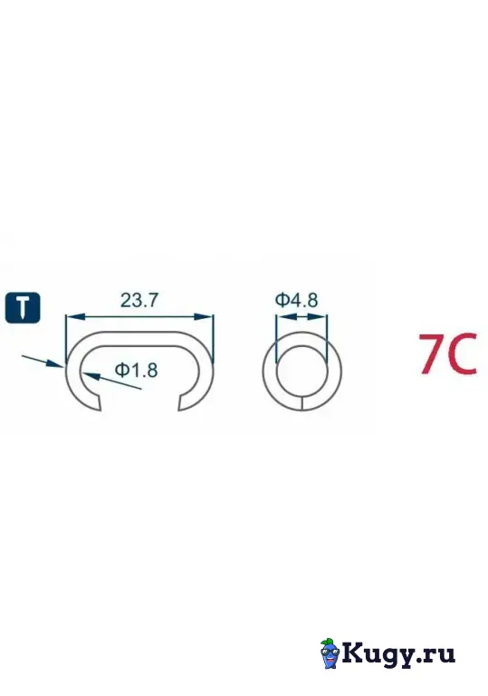 Скоба обжимная 15G100 (CL24, HR 23, AC 73, SC-6)