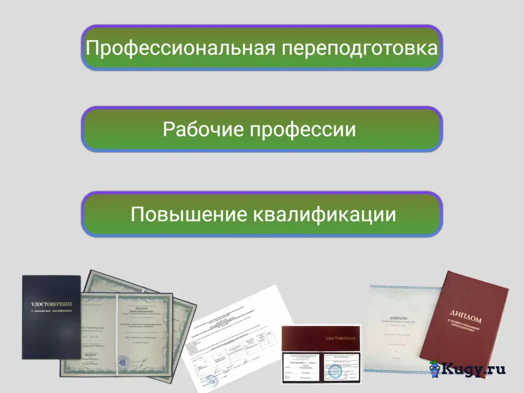 Корочки, Обучение рабочим специальностям