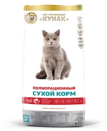 KUNAK Индейка и рис — для взрослых кошек — упаковка, фото производителя